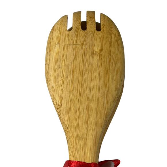 Bamboo Wooden Spoon And Fork Gingerbread Christmas Holiday Baking Serving Table - Picture 4 of 15